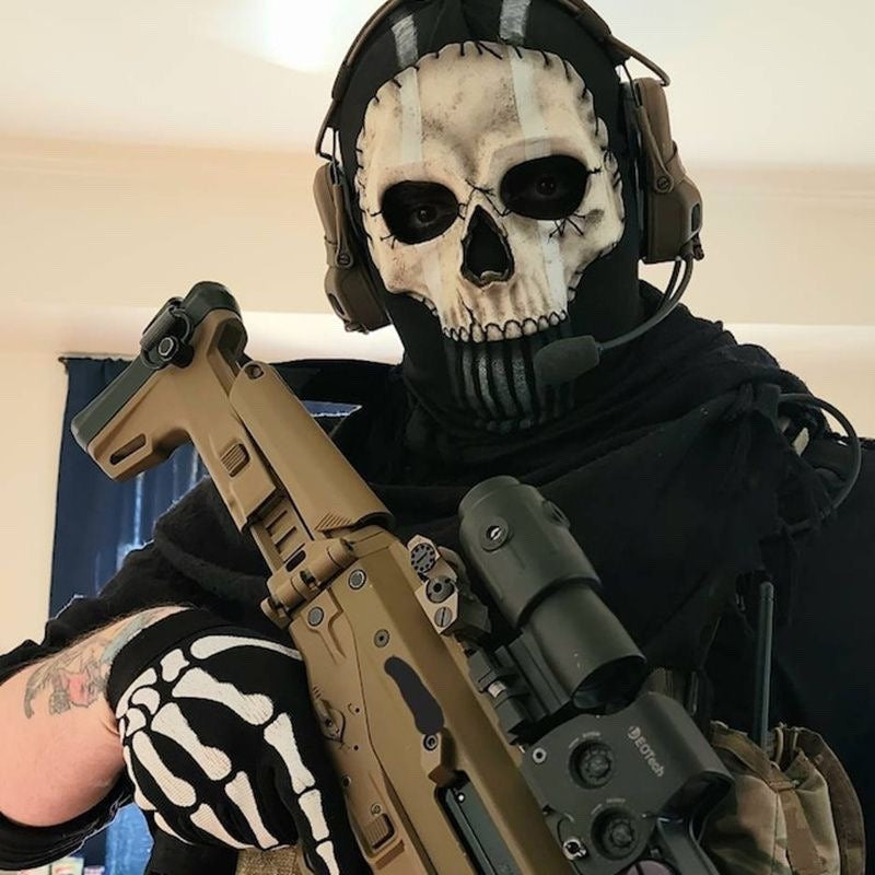 Call of Duty MWII kaukolės kaukė – taktinė Helovino ir cosplay kaukė