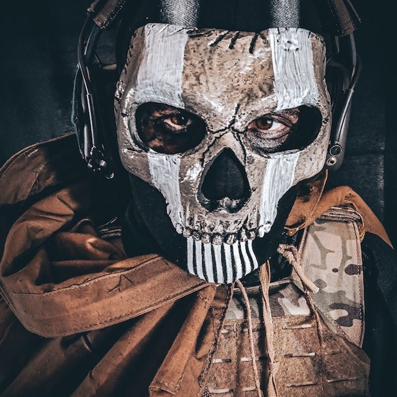 Call of Duty MWII kaukolės kaukė – taktinė Helovino ir cosplay kaukė
