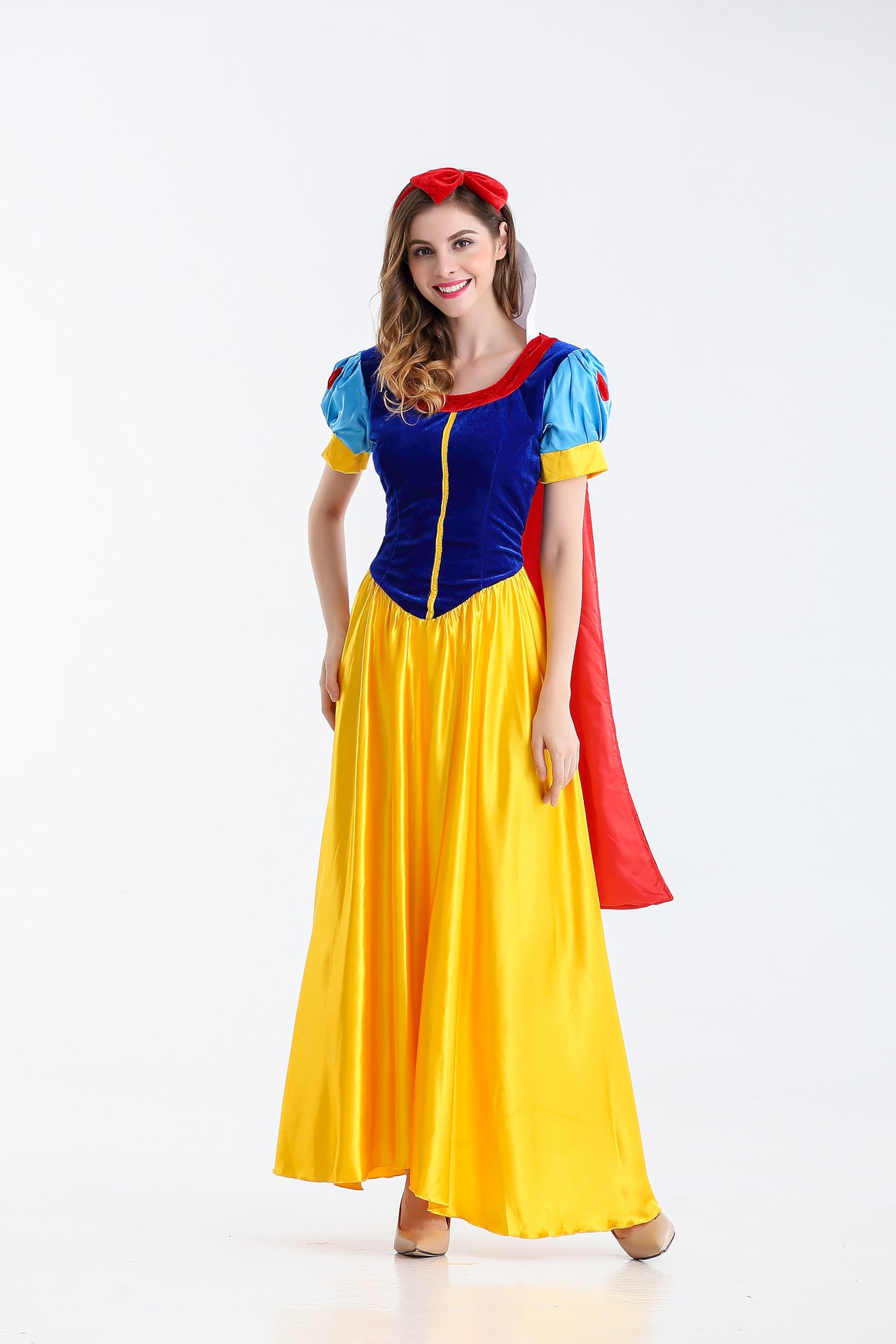 Helovino Cosplay kostiumas suaugusiems – snieguolės suknelė, pasakų tematikos scenos apranga