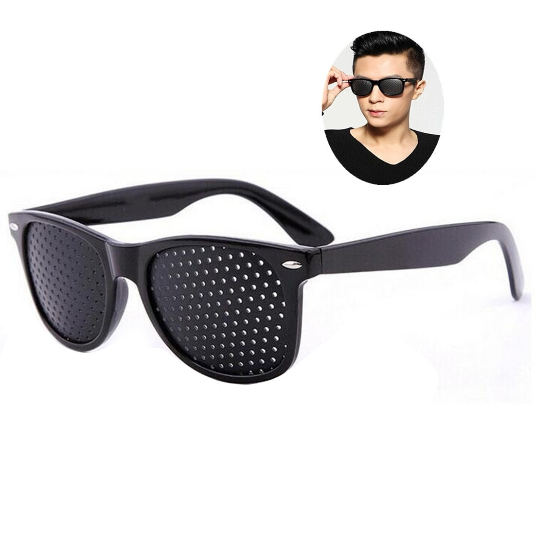 Akių treniruotės akiniai – pinhole stiliaus, unisex, lauko veiklai