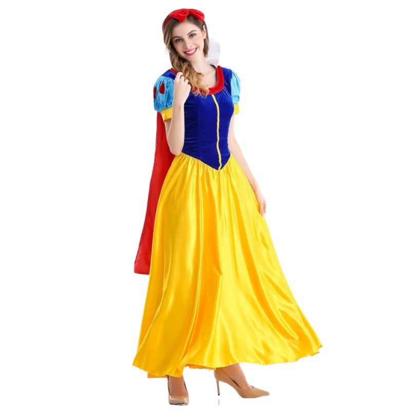Helovino Cosplay kostiumas suaugusiems – snieguolės suknelė, pasakų tematikos scenos apranga